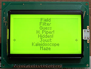 Game menu