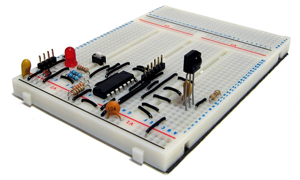 USB remote control receiver prototype using an ATtiny84