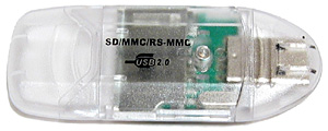 An SD card reader from Poundland