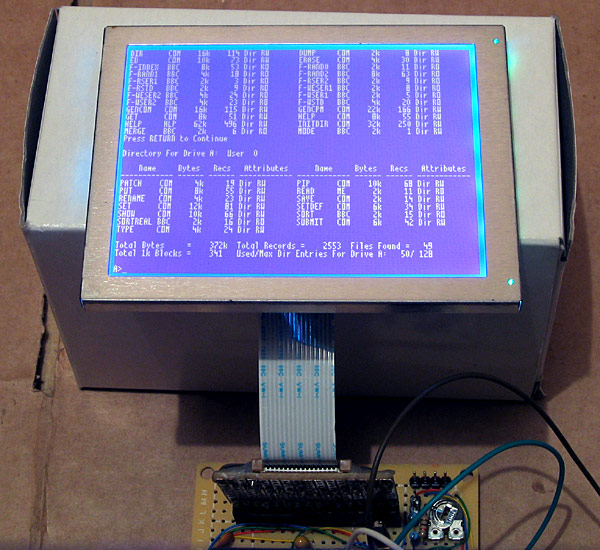 Detail of the LCD connected to the VDC