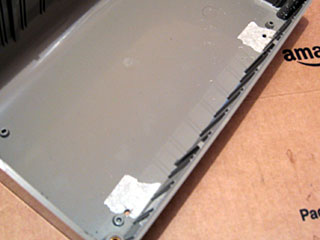 Holes drilled to support the main circuit board