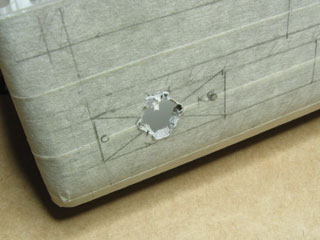 Hole drilled for the keyboard connector
