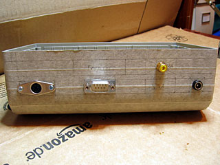 Connectors for the serial port, composite video output and DC input