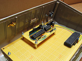 Inside view of the case with some more connectors installed