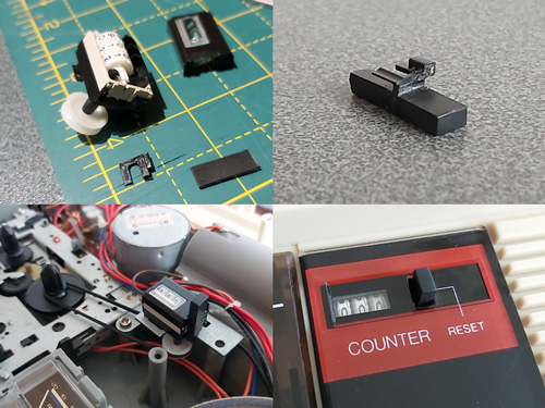 Repairing the counter reset button.