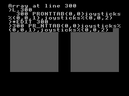 Screenshot showing buggy BASIC code with a PRONT instead of a PRINT statement