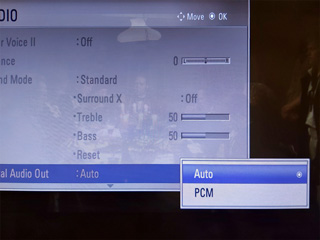 LG TV digital audio configuration