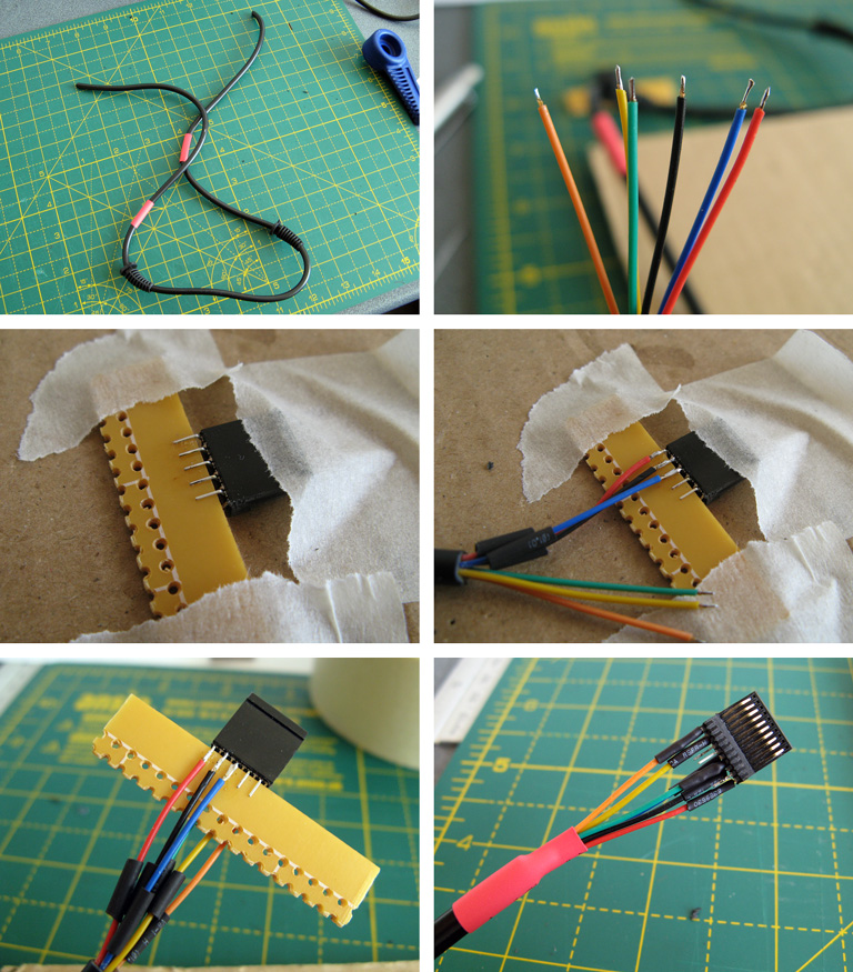 Soldering the wires to the connector