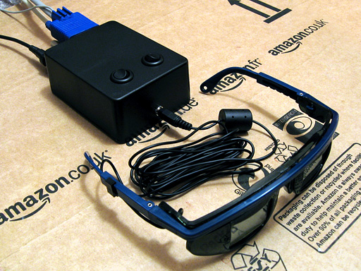 VGA line blanker and LCD shutter glasses controller