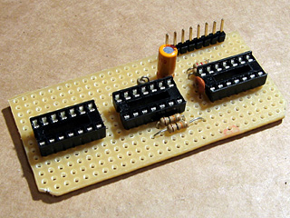 Discrete components added to the logic circuit board
