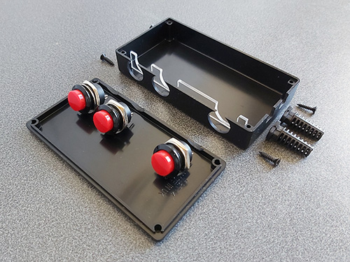 Photo of the enclosure and switches