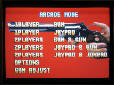 Photo of TV screen showing successful gun detection