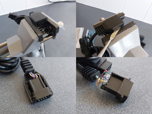Splitting the DE-9 connector open