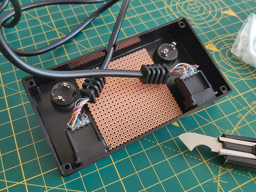 A test fit of the parts and circuit board