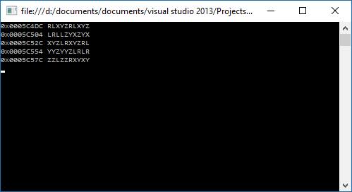 Console program that matched button sequences