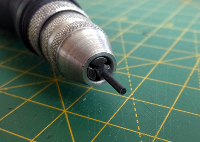 The work piece showing a smooth round profile